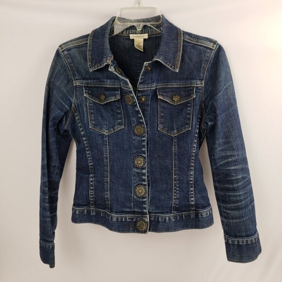 Harolds XS Blue Denim Jacket Vintage Jeans Fall Cotton Spandex Coat - Picture 2 of 16